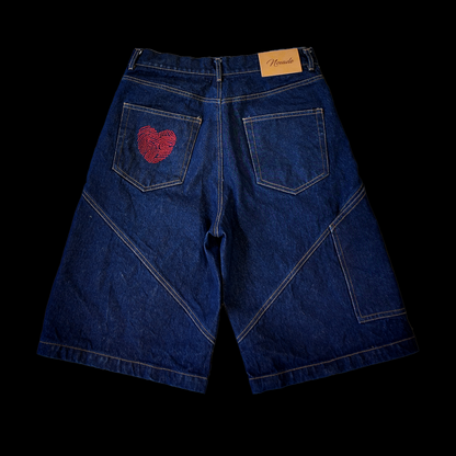 Heartprint Jorts (Indigo)